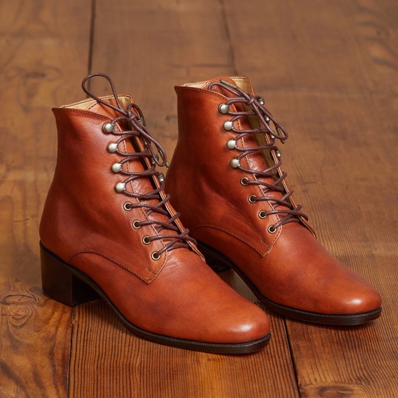 Christy Dawn Shoes - Christy Dawn Leather Dawn Boot, Walnut Color, 8.5, New